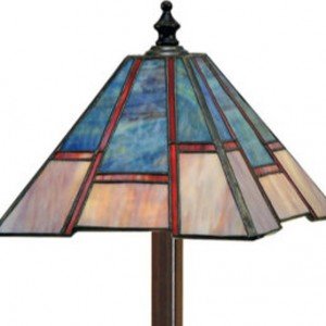 Uneven Mission Tiffany Stained Glass Accent Lamp