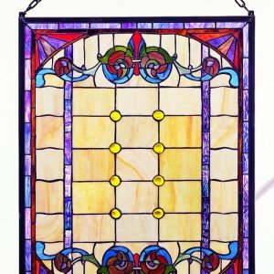 Victorian Style Tiffany Stained Glass Window Panel