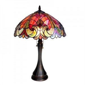 Tiffany Victorian Style Stained Glass Table Lamp