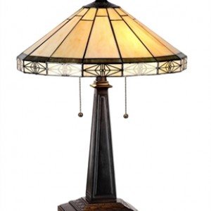 Mission Style Tiffany Stained Glass Table Lamp