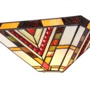 Modern Mission Style Tiffany Stained Glass Sconce