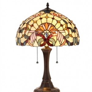 Modern Victorian Tiffany Stained Glass Table Lamp