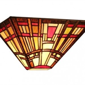 Modern Tiffany Stained Glass Mission Style Sconce