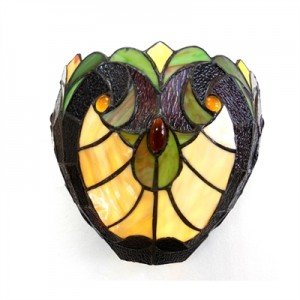 Victorian Style Tiffany Stained Glass Wall Sconce