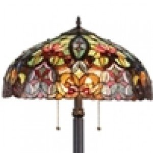 Victorian Style Tiffany Stained Glass Floor Lamp