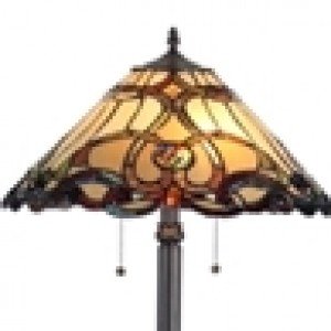 Elegant Tiffany Stained Glass Victorian Floor Lamp