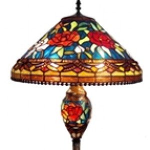 Tiffany Victorian Style Stained Glass Floor Lamp