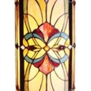Victorian Sunshine Tiffany Stained Glass Pedestal Lamp
