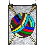 Yarn Ball Tiffany Stained Glass Window Panel