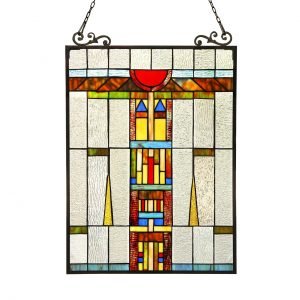 Doesburg Blocks Tiffany Stained Glass Window Panel
