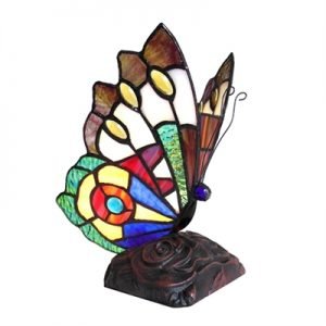 Kacy 7 Butterfly Stained Glass Accent Lamp