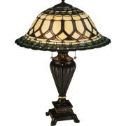 Aello Jeweled Tiffany Stained Glass Table Lamp