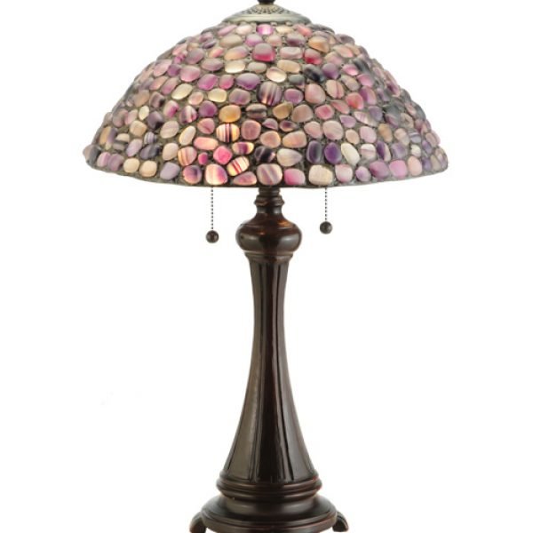 Agata Purple Tiffany Stained Glass Table Lamps