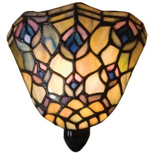 Peacock Feather Tiffany Stained Glass Night Light