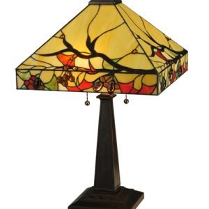 Woodland Berries Tiffany Stained Glass Table Lamp
