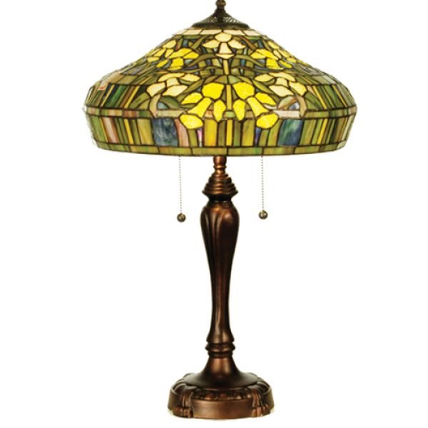 Jonquil Spanish Tiffany Stained Glass Table Lamp