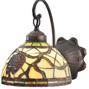 Pine Cone Bell Tiffany Stained Glass Sconce