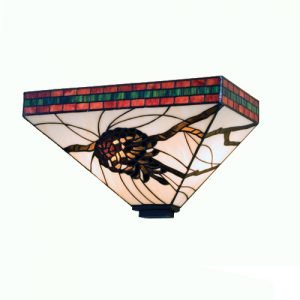 Pine Cone Mission Tiffany Stained Glass Sconce