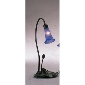 Lily Pad Blue Art Glass Accent Lamp