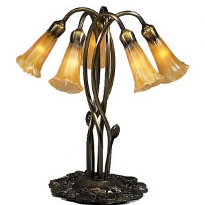 Lily Pad Amber Five Light Accent Lamp