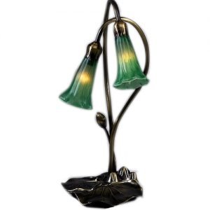 Lily Pad Emerald Green Tiffany Accent Lamp