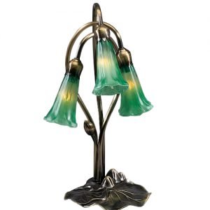 Lily Pad Emerald Green Tiffany Accent Lamp