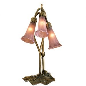 Lily Pad Lavender Three Light Accent Lamp