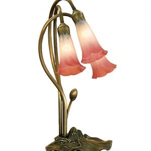 Lily Pad Plum Pink White Accent Lamp