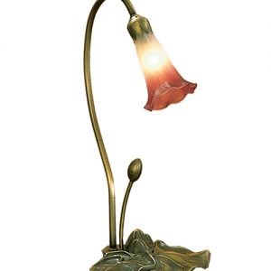 Plum Pink White Lily Pad Accent Lamp