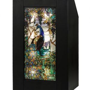Peacock Wisteria Tiffany Stained Glass Lighted Podium